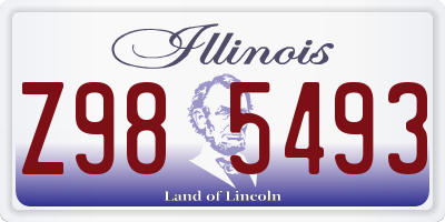 IL license plate Z985493