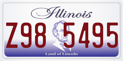 IL license plate Z985495