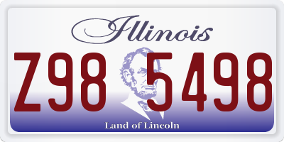 IL license plate Z985498