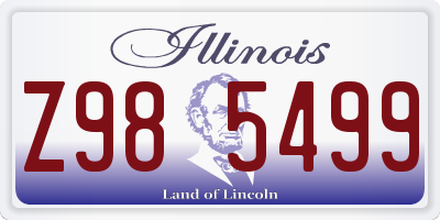 IL license plate Z985499