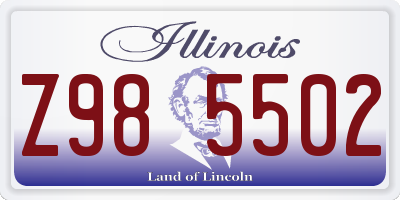 IL license plate Z985502