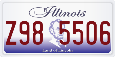 IL license plate Z985506