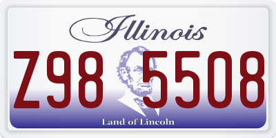 IL license plate Z985508