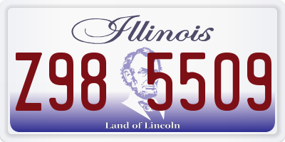 IL license plate Z985509