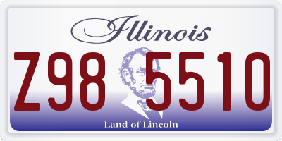 IL license plate Z985510