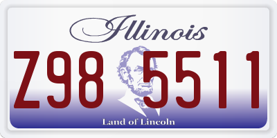 IL license plate Z985511