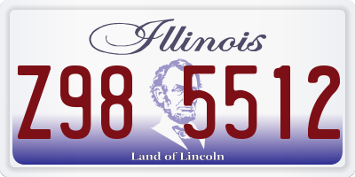 IL license plate Z985512