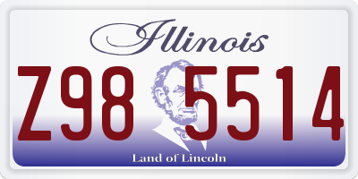 IL license plate Z985514