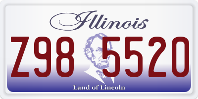 IL license plate Z985520