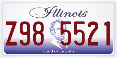 IL license plate Z985521