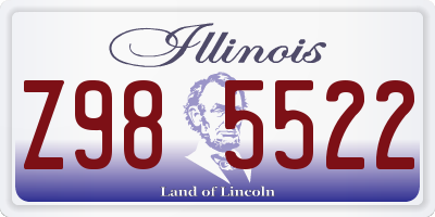 IL license plate Z985522