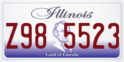 IL license plate Z985523