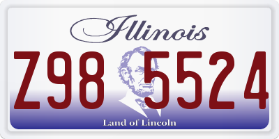 IL license plate Z985524