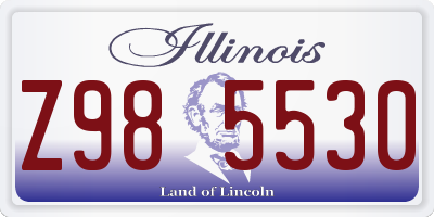 IL license plate Z985530