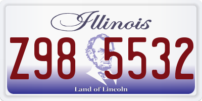 IL license plate Z985532