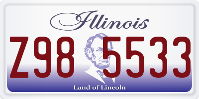 IL license plate Z985533
