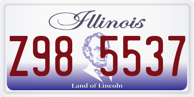 IL license plate Z985537