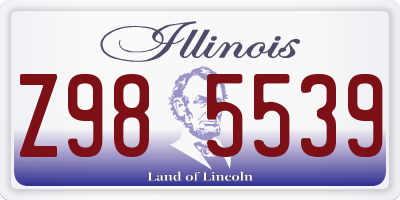 IL license plate Z985539