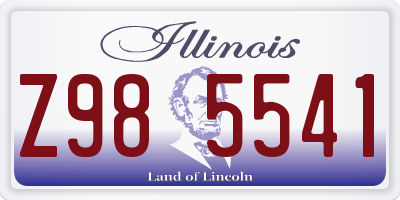 IL license plate Z985541