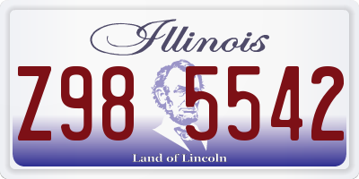 IL license plate Z985542