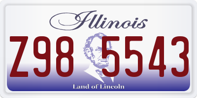 IL license plate Z985543