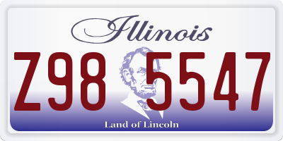 IL license plate Z985547