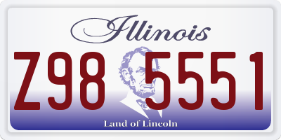 IL license plate Z985551