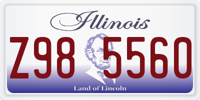 IL license plate Z985560