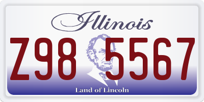 IL license plate Z985567