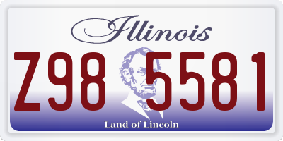 IL license plate Z985581