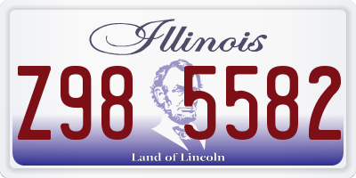 IL license plate Z985582