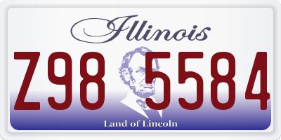 IL license plate Z985584