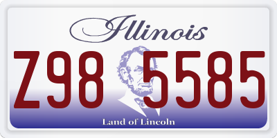 IL license plate Z985585
