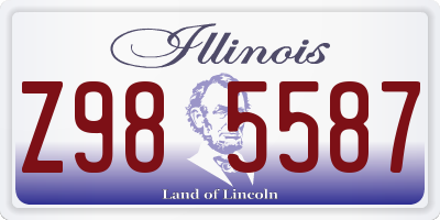 IL license plate Z985587