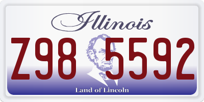 IL license plate Z985592