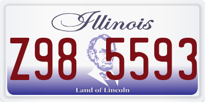 IL license plate Z985593