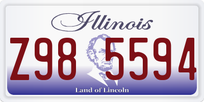 IL license plate Z985594