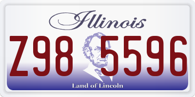 IL license plate Z985596