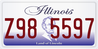 IL license plate Z985597