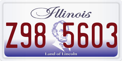 IL license plate Z985603