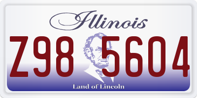 IL license plate Z985604