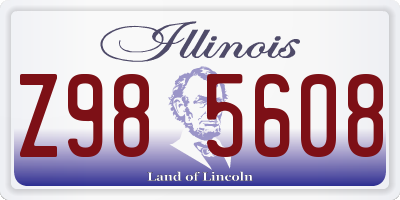 IL license plate Z985608