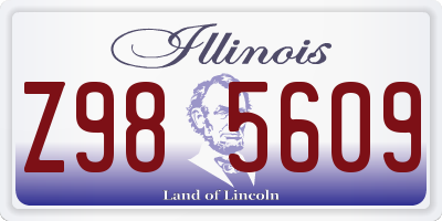 IL license plate Z985609