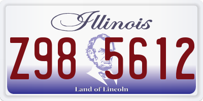 IL license plate Z985612