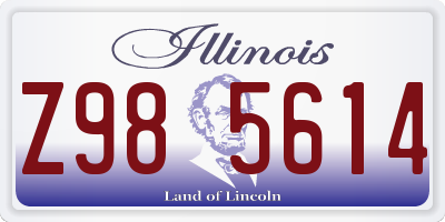 IL license plate Z985614