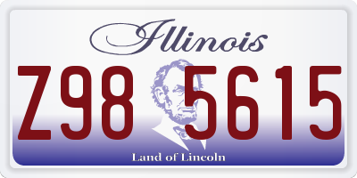 IL license plate Z985615
