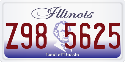 IL license plate Z985625