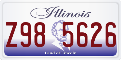 IL license plate Z985626