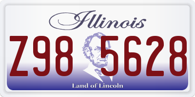 IL license plate Z985628