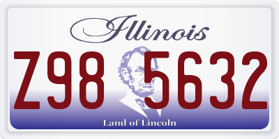IL license plate Z985632